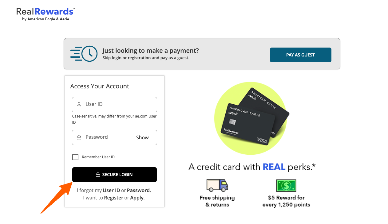 American Eagle Credit Card Login