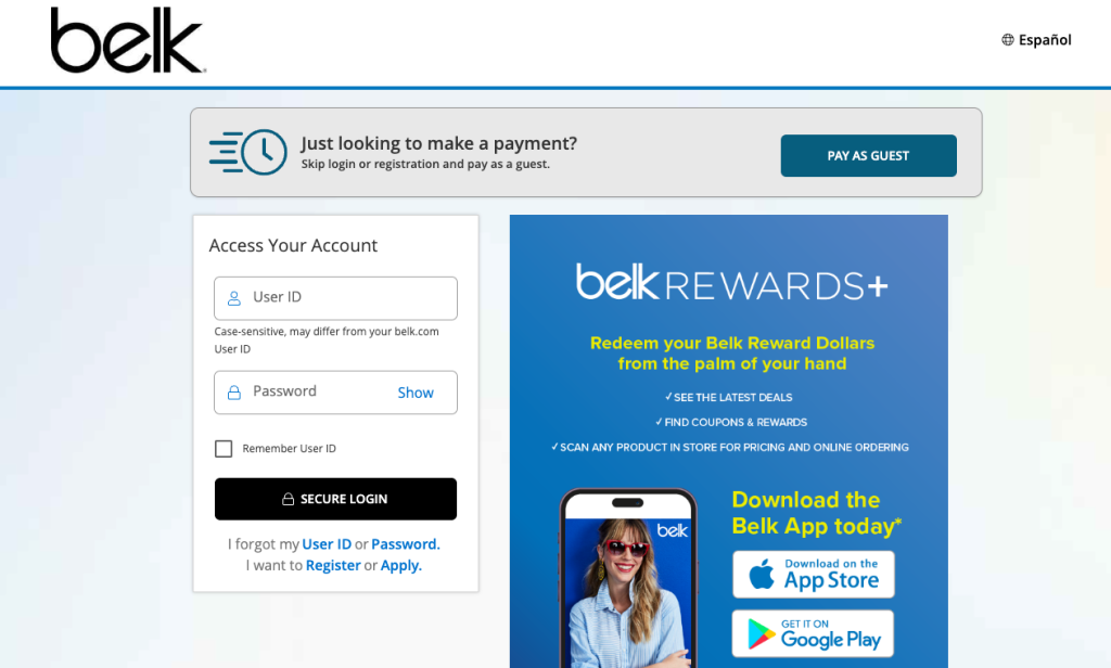 Belk Credit Card Login tips